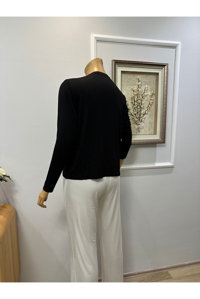 FFK TESETTÜR GİYİM Long Sleeved Tight Underwear Badi̇ Bady Viscos Quality Combed Cotton Black