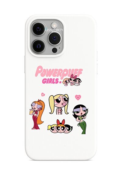 izzytech حافظة آيفون 16 من السيليكون بنمط شخصيات كرتونية من باورباف جيرلز