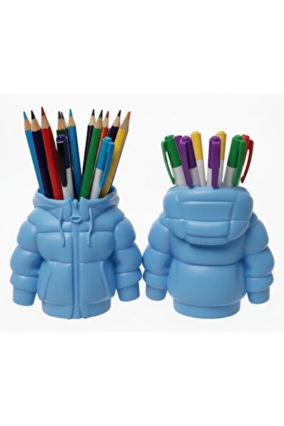 OEM Pencil and Pen Holder in the Shape of a Jacket - Light Blue