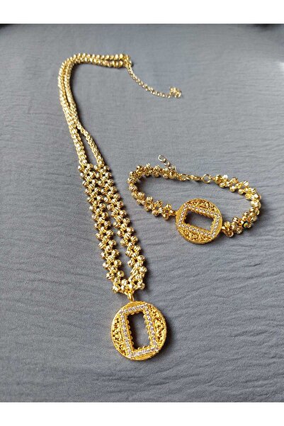 GEZERGOLD TAKI Dorikalı Luxury Necklace Bracelet Gold Bar Gram Gold Compatibl...