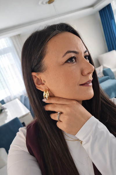 XUPING JEWELRY Gold Çelik Kadın Küpe