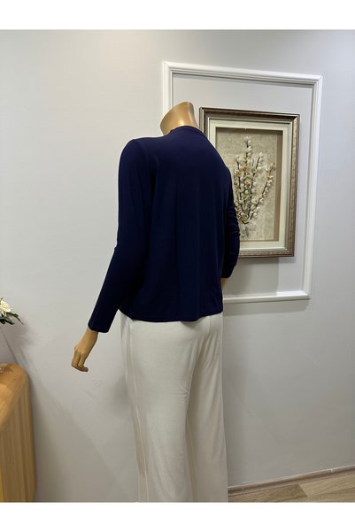 FFK TESETTÜR GİYİM Long Sleeved Tight Underwear Badi̇ Bady Viscos Quality Combed Cotton Navy Blue