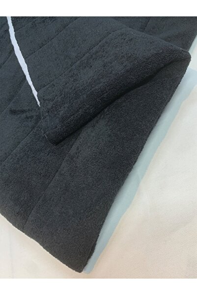 Yiğit Kumaş Black Plush Quilted Fabric - Single Sided