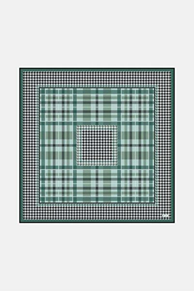 Vakko Twill İpek Eşarp - 40715 - Zümrüt Yeşili