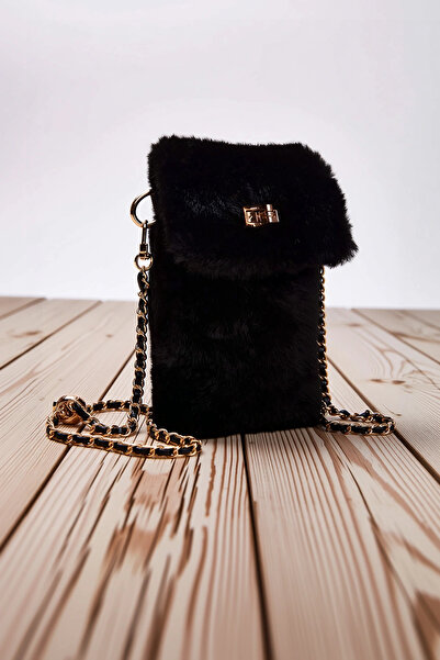 BENERLY Geantă de umăr pentru telefon, cu curea încrucișată din blană artific...