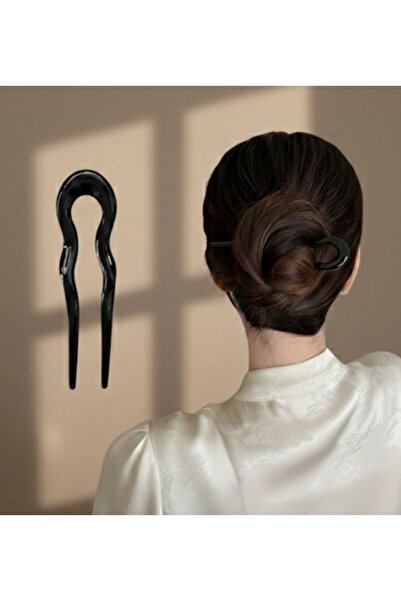 SOFT Затискачі для пучків, чорні, у формі літери U, корейські затискачі для п...