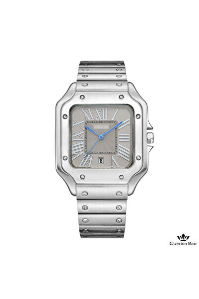 Caverton Mair Caverton Mayer watch with a grey dial and steel strap