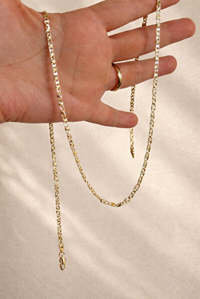 Owentis Gold Kendinden Desenli Vintage Kuyumcu Model Marais Zincir Kolye 60 c...