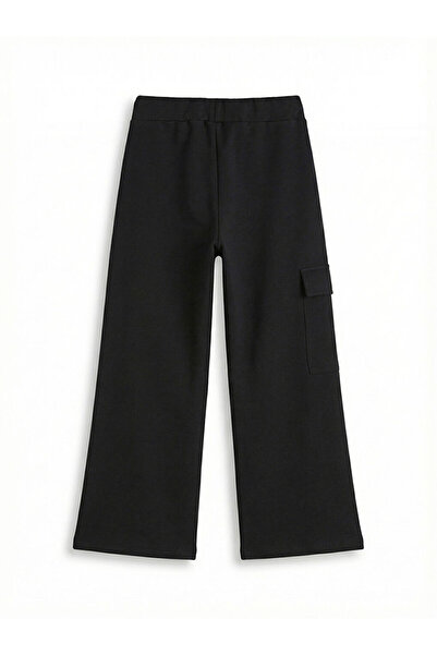 LC Waikiki Wide Leg Girls' Sweatpants with Cargo Pockets