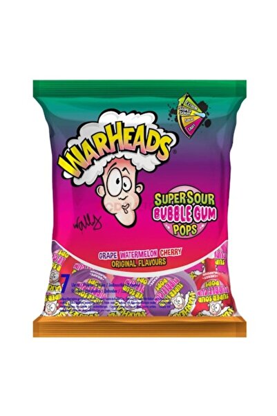 WarHeads Super Sour Bubblegum Pops 105g (7x15g)