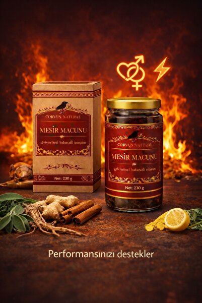 Corvus Natural Mesir Macunu - Geleneksel Bitkisel ve Baharatlı Karışım 230 gr.