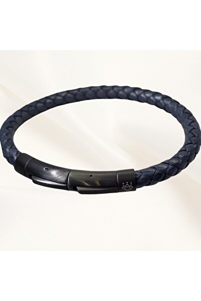 Joliesse Diamonds Bratara barbati, Navy Obsidian, Joliesse Diamonds, piele naturala navy, inchidere magnetica, ajustab