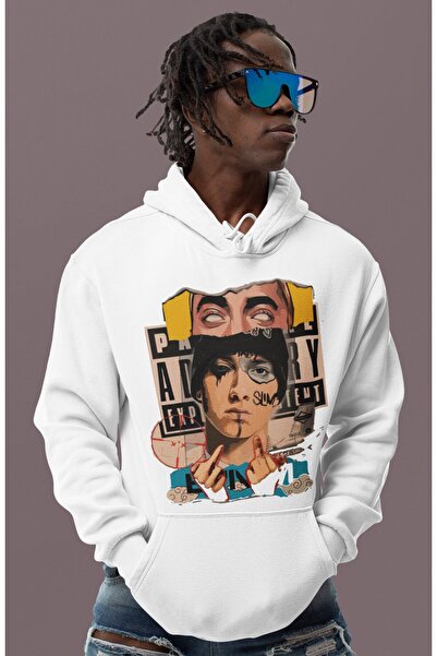 SEVBANO تصميم خاص لـ Eminem Rapper مطبوع Unisex قصة فضفاضة Singer Hoodie