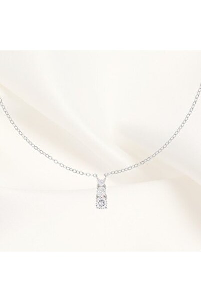 Joliesse Diamonds Three Wishes necklace, 925 silver with 3 white zircons, del...