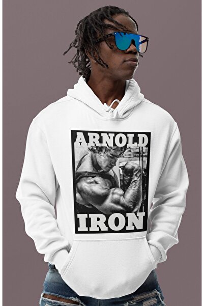 SEVBANO هودي أرنولد آيرون أولد سكول لكمال الأجسام واللياقة البدنية مطبوع للجن...