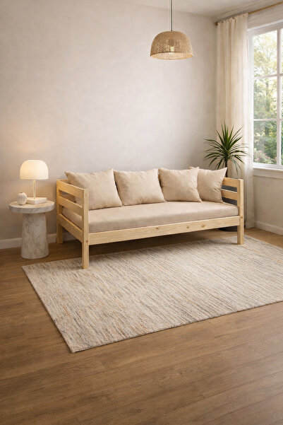 Faev Masif Ahşap Sedir Kanepe 90x190 cm (iç Ölçü) Mindersiz İç ve Dış Mekan U...