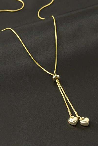Marsilyan Heart Steel Necklace Ilkel-Bjt940