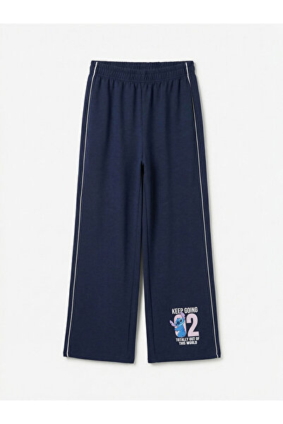 LC Waikiki Pantaloni de trening pentru fete cu imprimeu Stitch, Sparkly Choic...