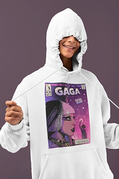 SEVBANO هودي بتصميم ليدي غاغا مطبوع للجنسين قصة فضفاضة سينغير هودي