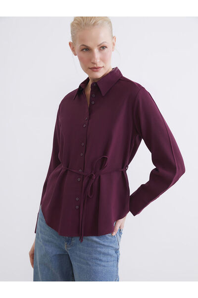 LC Waikiki Γυναικείο πουκάμισο με δέσιμο στη μέση από το Shining Store - Spar...