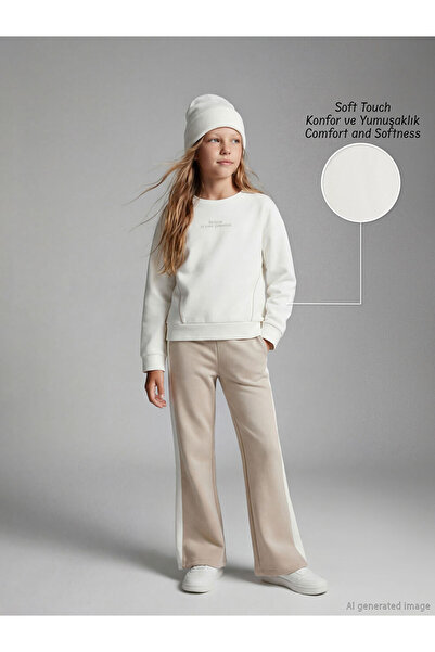 LC Waikiki Sweatshirt și pantaloni de trening Soft Touch pentru fete, cu gule...