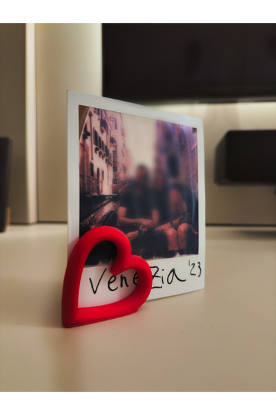 Printorium Kalpli Fotoğraf Tutucu Biblo | Kişiye Özel Anı Çerçevesi Sevgilile...