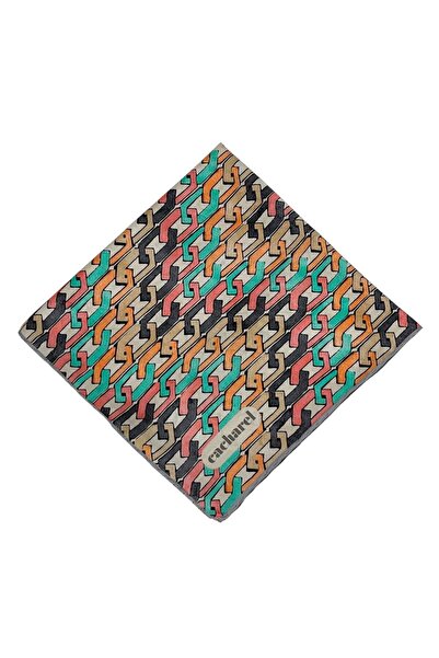 Cacharel Eșarfă de mătase Twill - 9050313-971 Verde crem somon