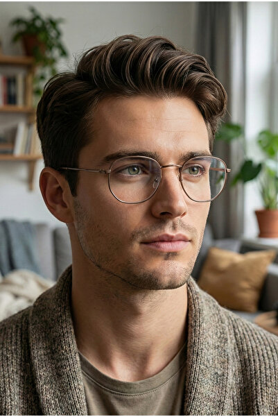 TARSS Hector Metal Hexagonal Mavi Işık Gözlüğü