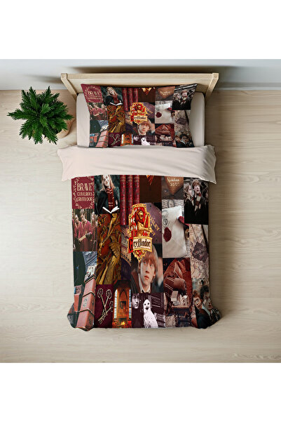 hediyechy هدية غطاء لحاف هاري بوتر طقم غطاء لحاف فردي مطبوع ثلاثي الأبعاد