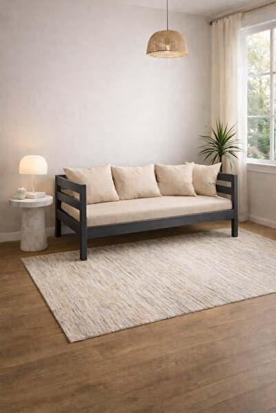 Faev Masif Ahşap Sedir Kanepe 90x190 cm (iç Ölçü) Mindersiz İç ve Dış Mekan U...