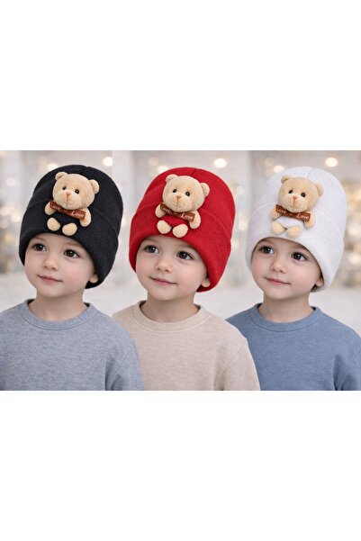 luwian قبعة تيدي بير (قبعة على شكل دب) قبعة شتوية ملونة