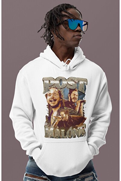 SEVBANO Αντίκα μπλούζα με κουκούλα τύπου Unisex Oversize με σχέδιο ράπερ Post...