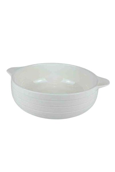 Generic White Ceramic Serving Plate with Side Handles