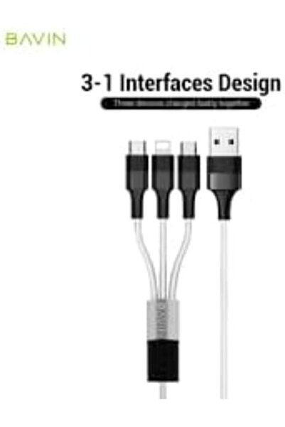 Bavin 3-in-1 USB Charging Cable, Multiple Interface Design, CB-163