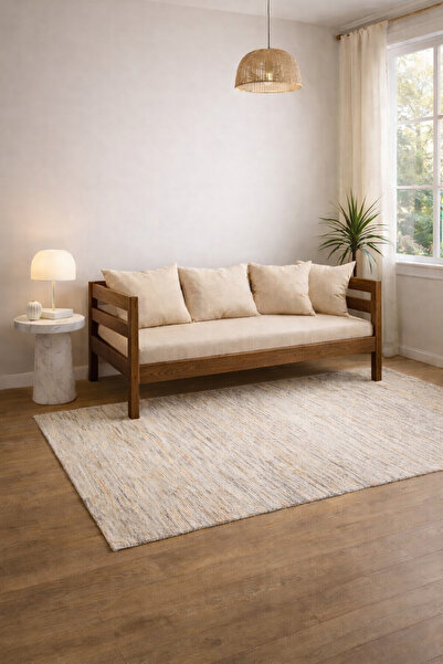 Faev Masif Ahşap Sedir Kanepe 90x190 cm (iç Ölçü) Mindersiz İç ve Dış Mekan U...