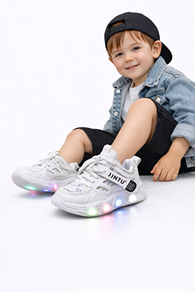 Bebelul Adidasi albi cu luminite - Seika