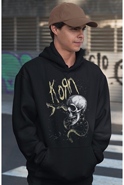 SEVBANO Hanorac supradimensionat unisex cu imprimeu Design Korn Rock Metal Mu...