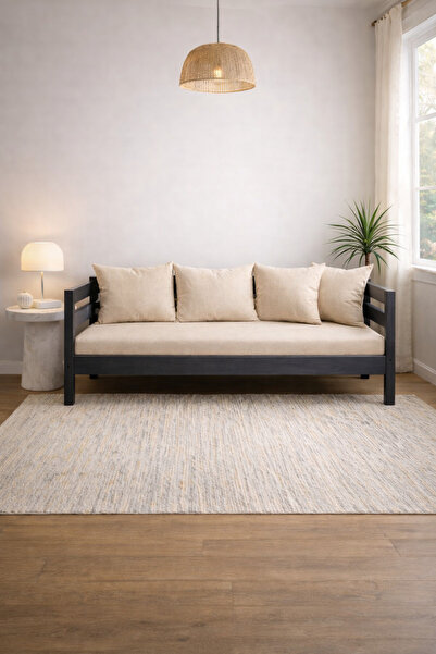 Faev Masif Ahşap Sedir Kanepe 90x190 cm (iç Ölçü) Mindersiz İç ve Dış Mekan U...