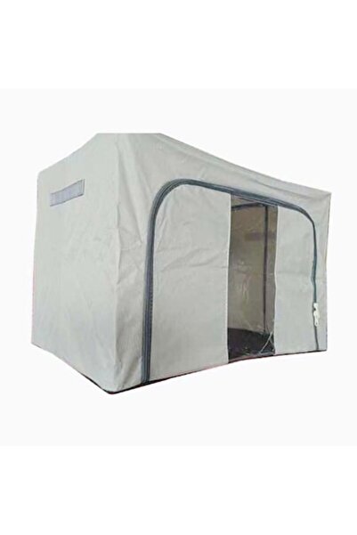 DAMUR Foldable Storage Box, Metal Frame, with Zipper, 100 L