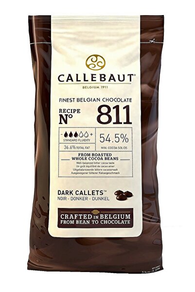 Barry Callebaut Ciocolata Callebaut neagra fina 811 54.5% cacao belgian speci...