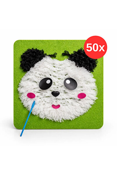 KİDOSE Çocuklar İçin Panda Temalı Punch Nakış Seti | Anaokulu Etkinlik Kiti