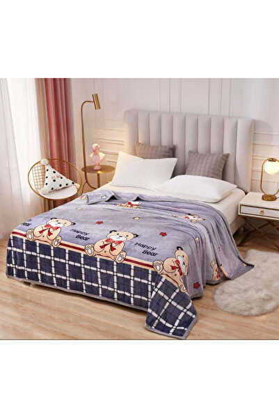 FIONNA.RO Cocolino Thin Blanket 200x230cm - Teddy Bear with Bow