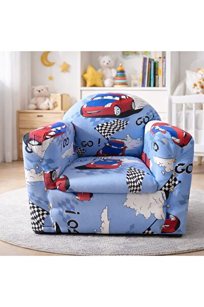 EL-MAR HOME Arabalı Çocuk Koltuğu – 50×50 cm Yumuşak Sünger Konforlu Mini Berjer