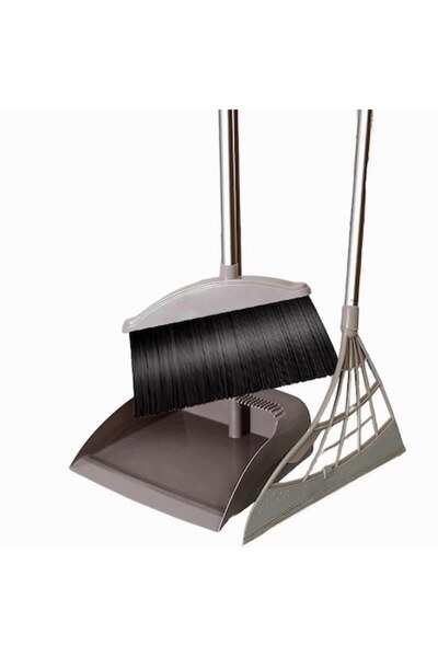 DAMUR Broom Set with Handle and Silicone Broom for Household Use