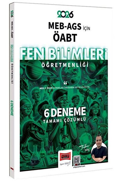 Yargı Yayınları Yargı 2026 ÖABT MEB-AGS Fen Bilimleri Öğretmenliği 6 Deneme Ç...