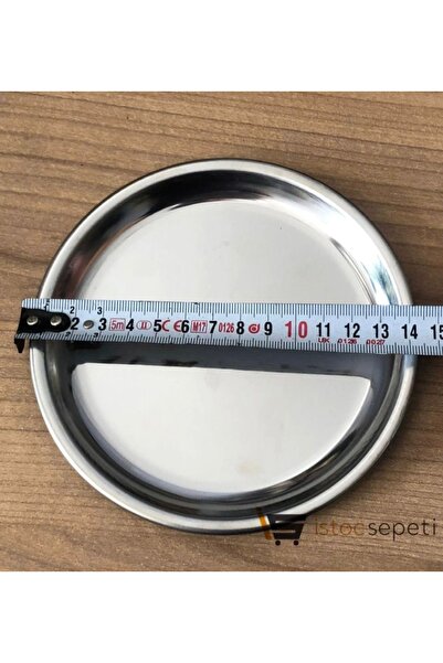 ASVEN Paslanmaz Çelik Meze Servis Tabağı 10 Adet 14 cm