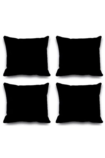 ENESSA Черен комплект от 4 калъфа за възглавници