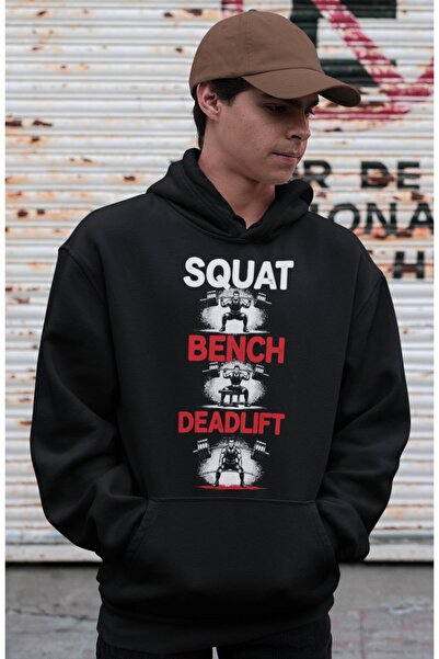 SEVBANO Squat Bench Deadlift Bodybuilding Fitness Gym مطبوع هوديي للجنسين قصة...