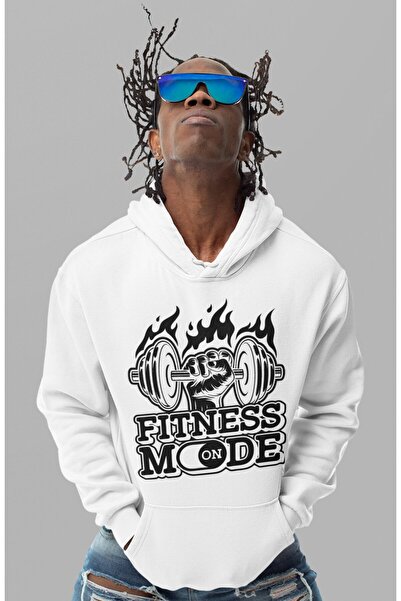 SEVBANO هودي رياضي للجنسين من فيتنس مود أون بودي بيلدينج جيم مطبوع قصة فضفاضة