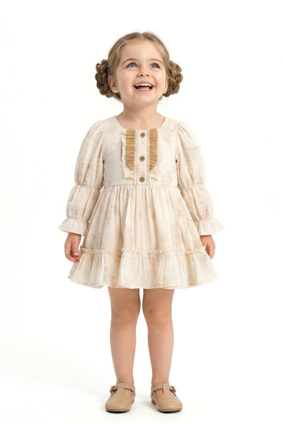 Baby Animals Baby Girl Dress Girls' Dress Collared Birthday Party Wedding Spe...